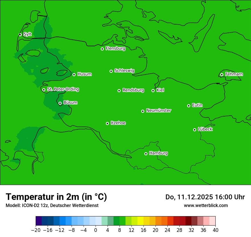 Modellkarten Temperatur