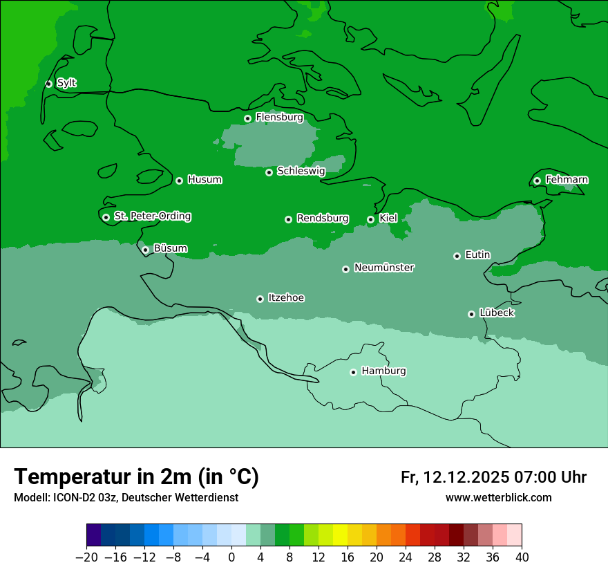 Modellkarten Temperatur