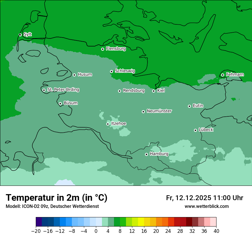 Modellkarten Temperatur