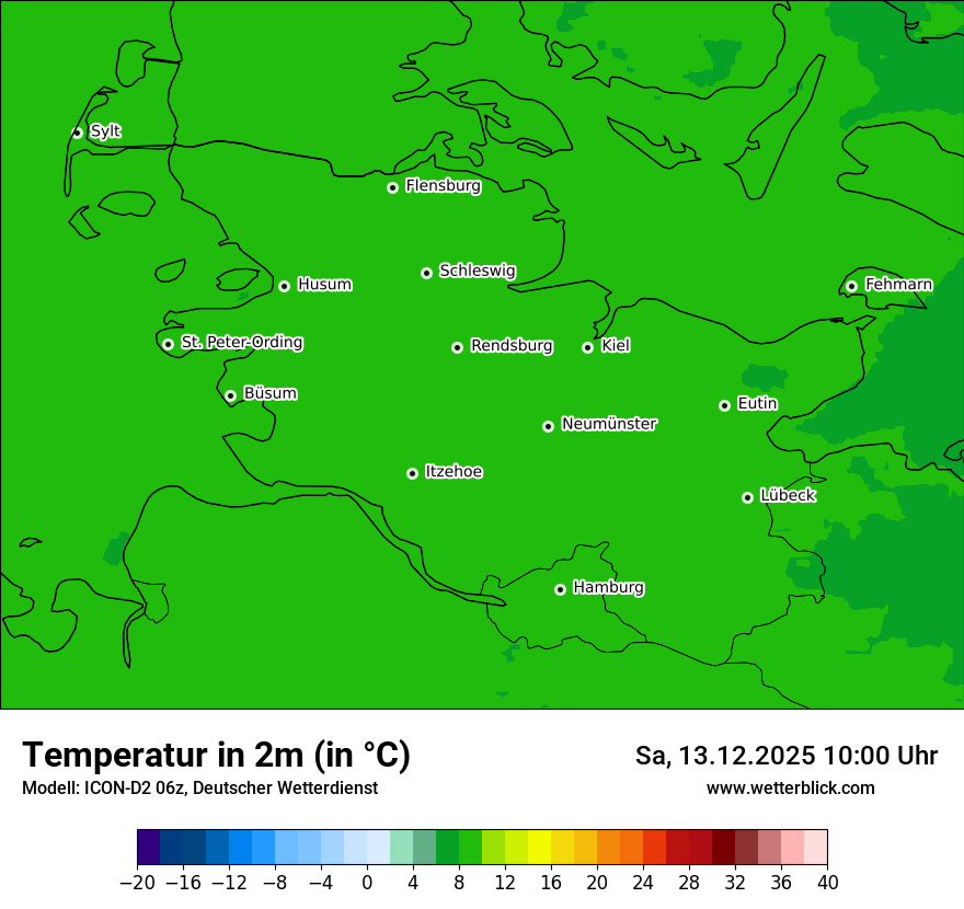 Modellkarten Temperatur