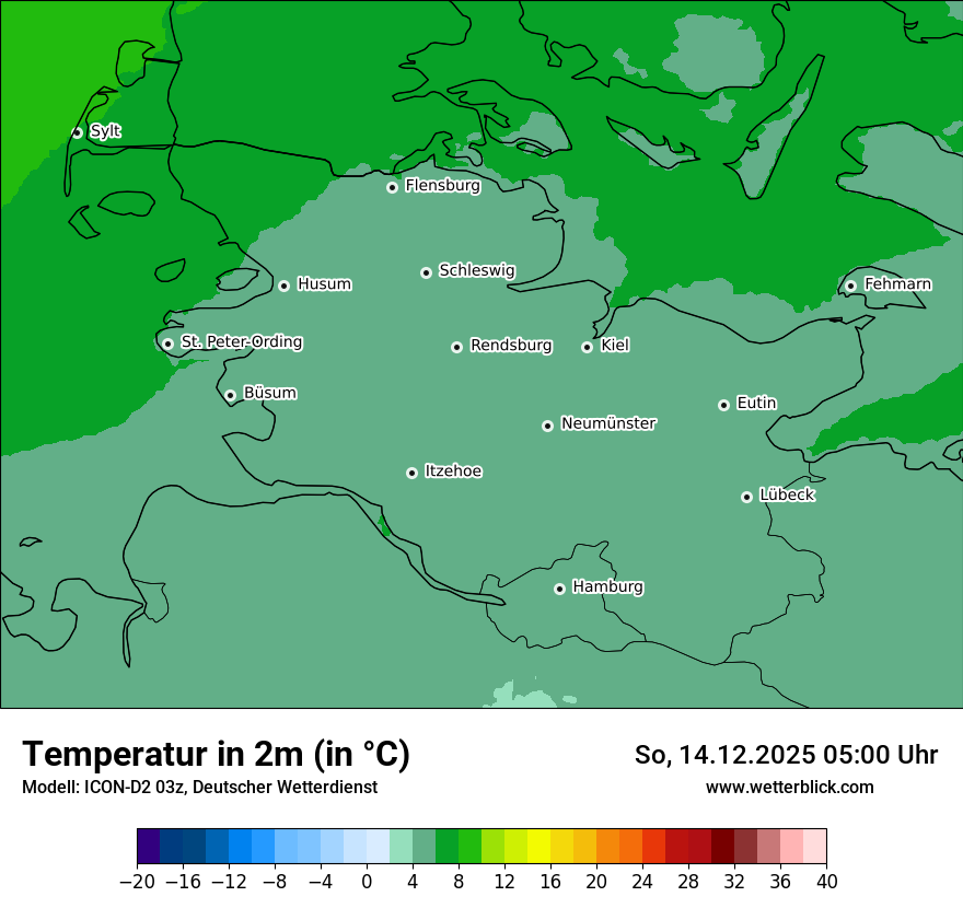 Modellkarten Temperatur