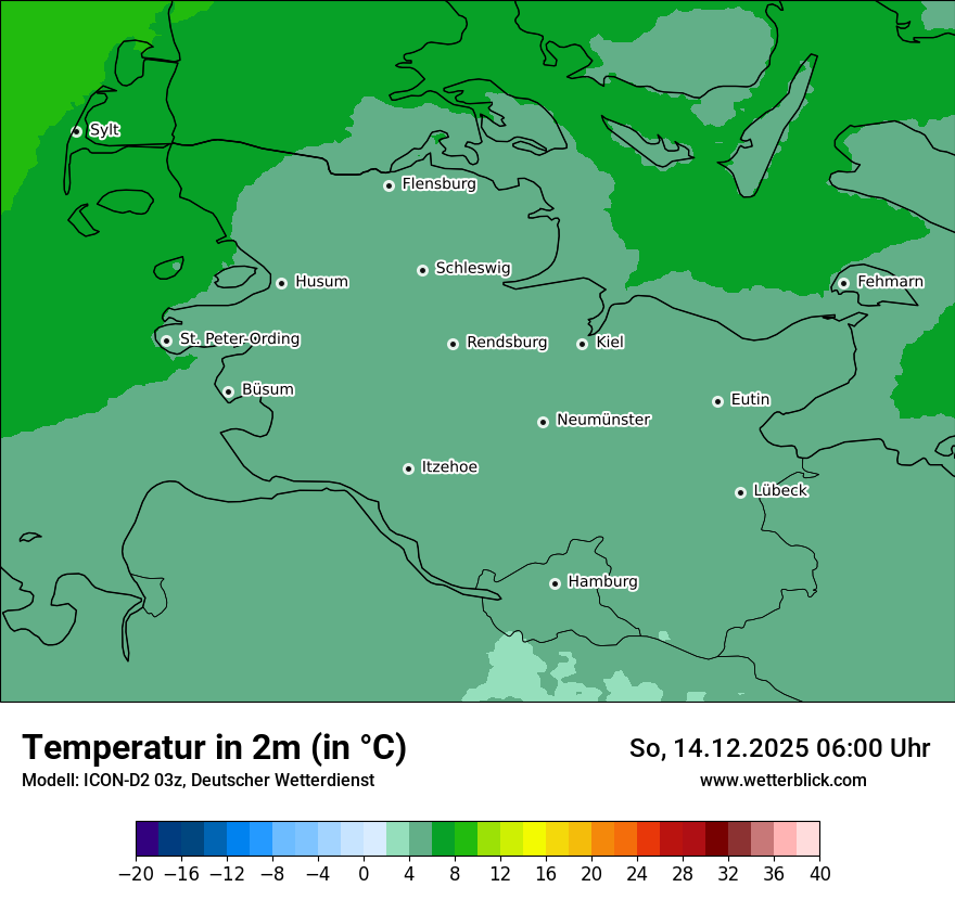 Modellkarten Temperatur