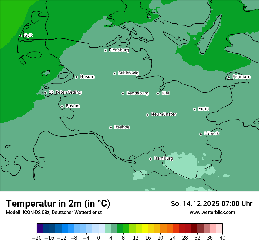 Modellkarten Temperatur