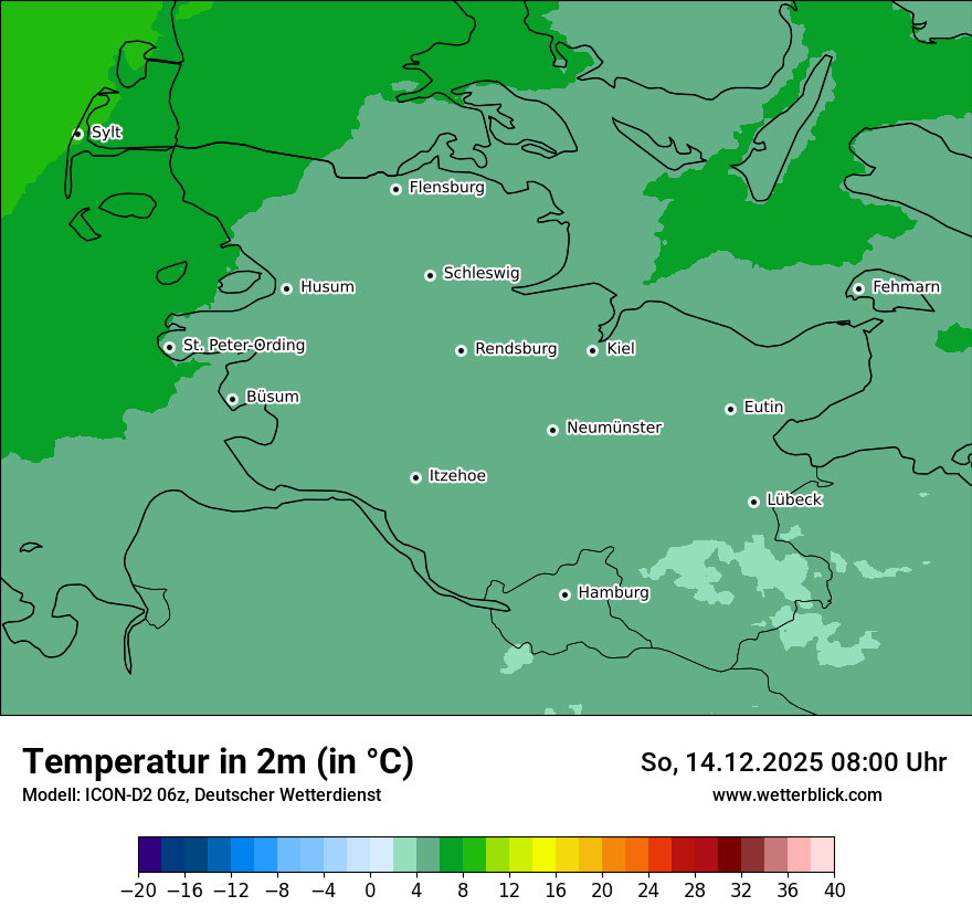 Modellkarten Temperatur