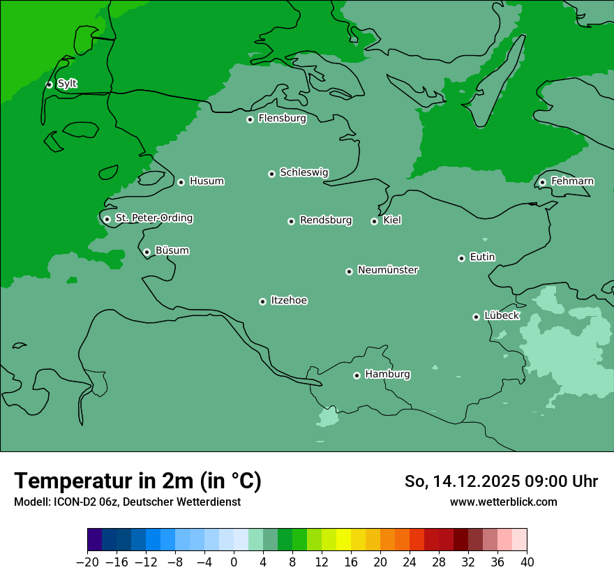 Modellkarten Temperatur