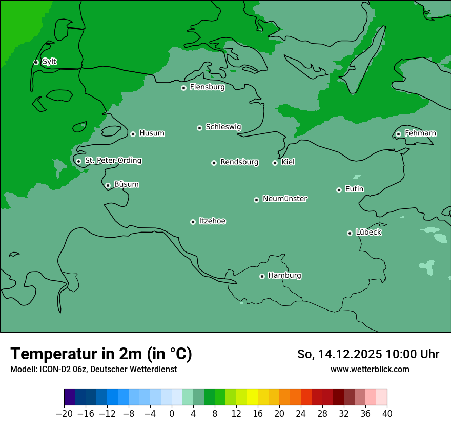 Modellkarten Temperatur