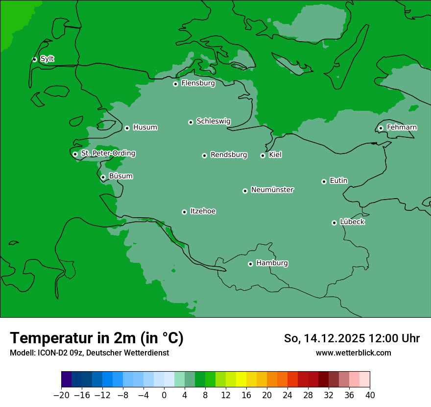 Modellkarten Temperatur