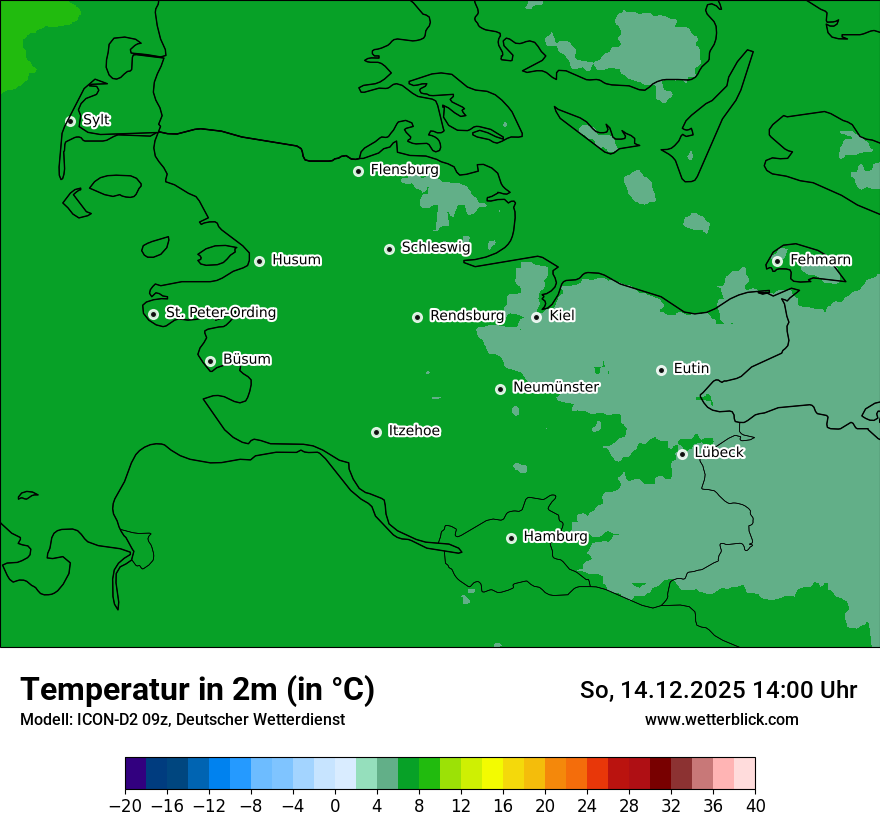 Modellkarten Temperatur
