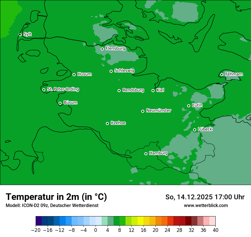 Modellkarten Temperatur