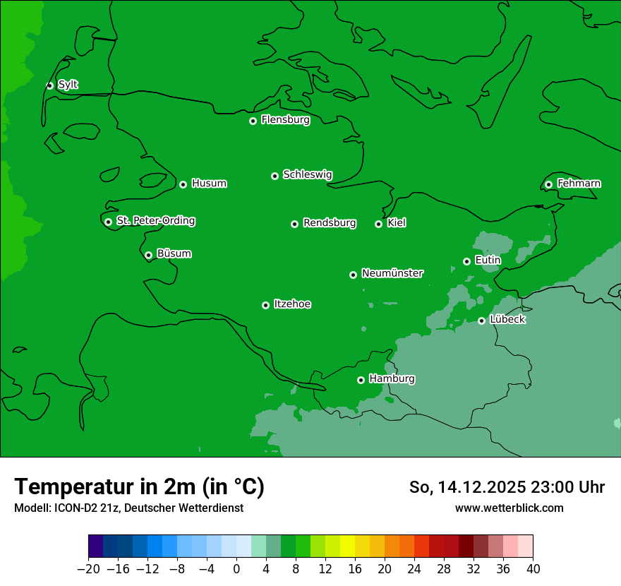 Modellkarten Temperatur