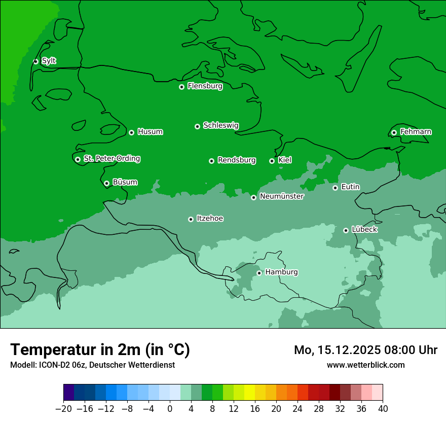 Modellkarten Temperatur