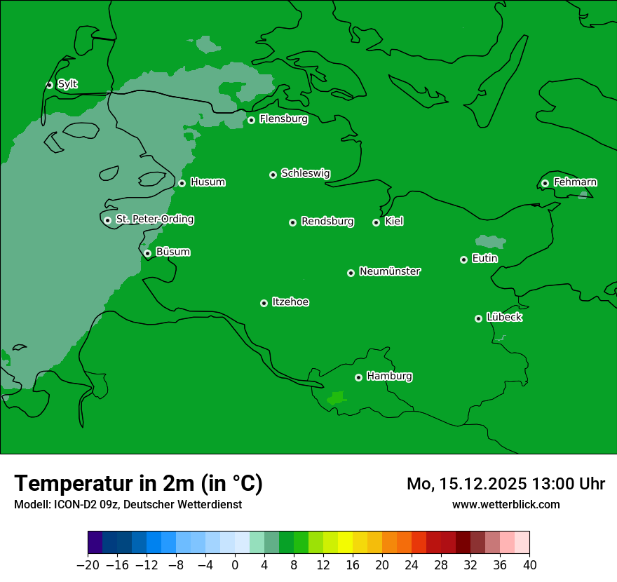 Modellkarten Temperatur