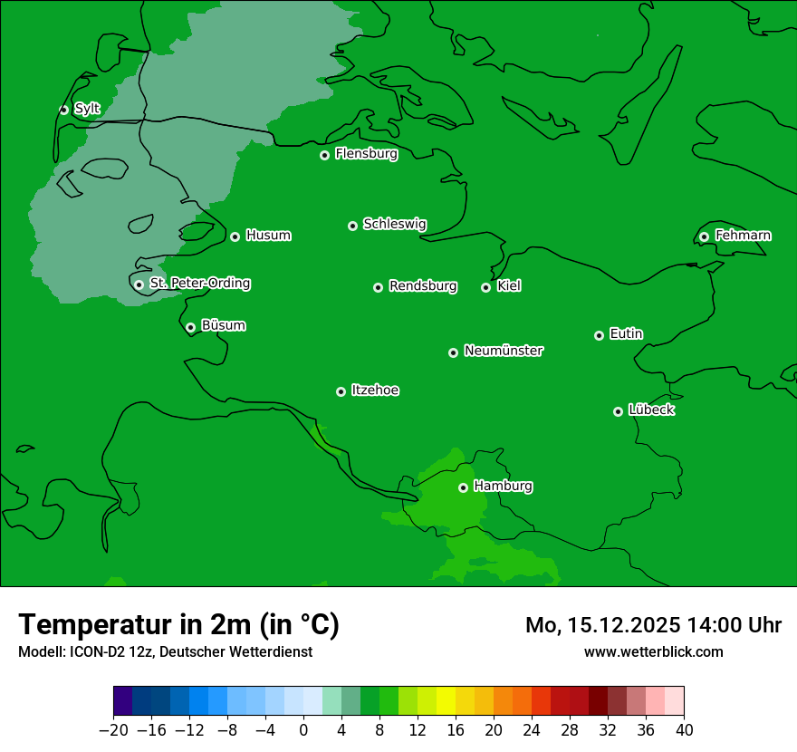 Modellkarten Temperatur