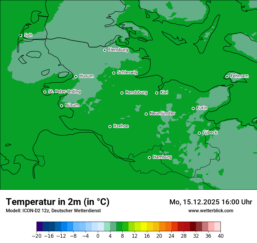 Modellkarten Temperatur