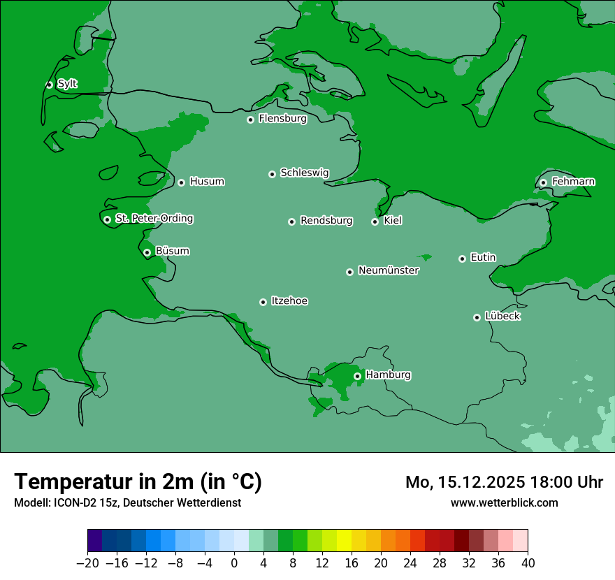 Modellkarten Temperatur