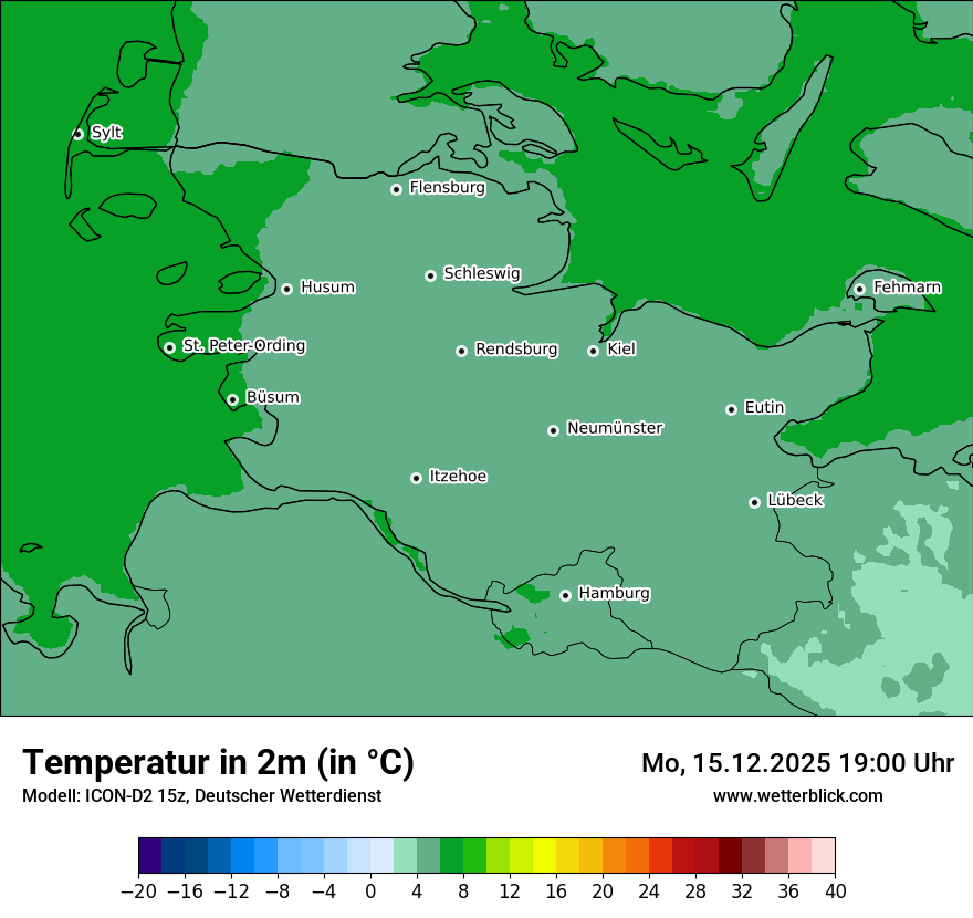 Modellkarten Temperatur