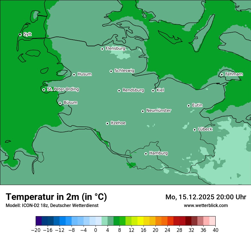Modellkarten Temperatur
