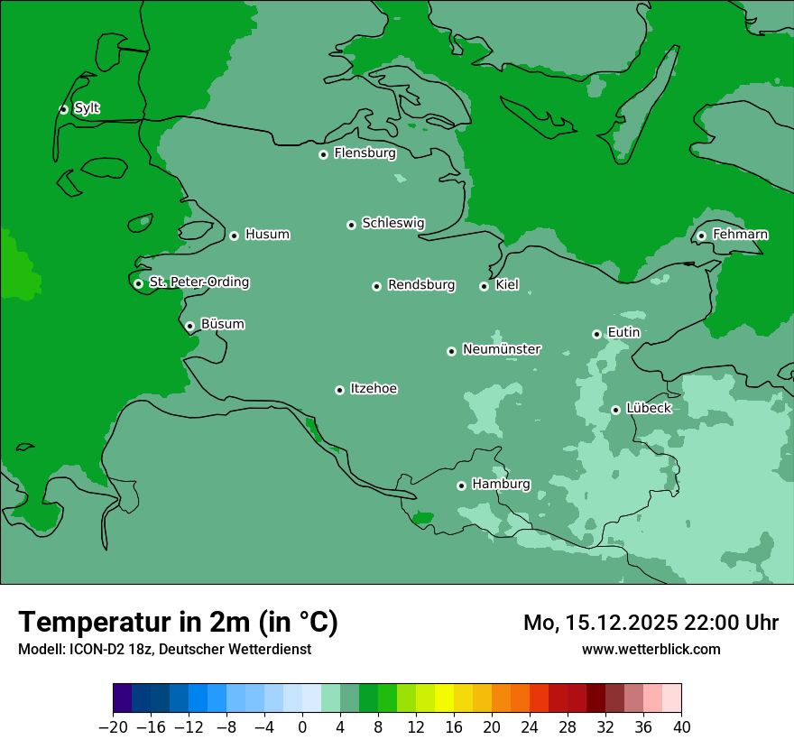 Modellkarten Temperatur