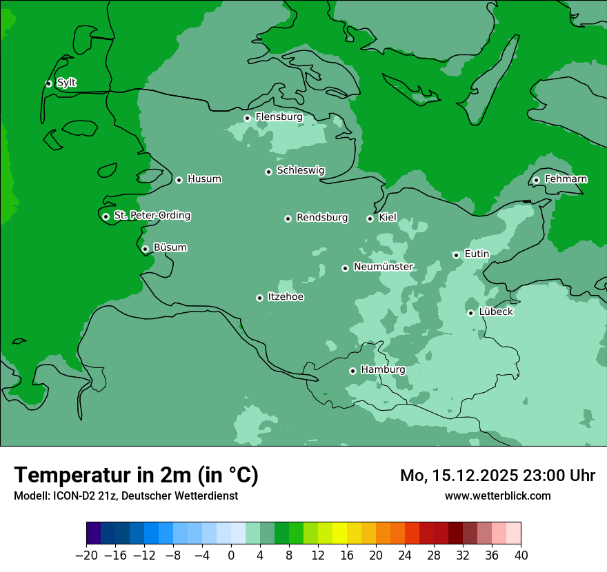 Modellkarten Temperatur