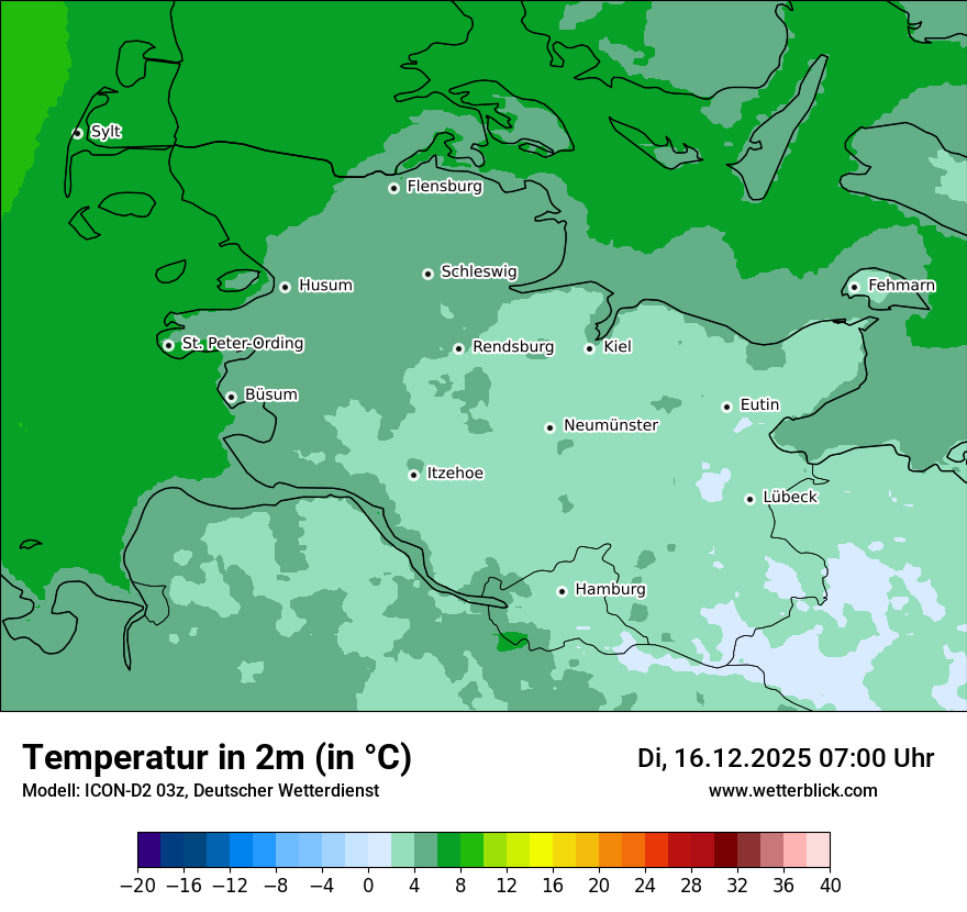 Modellkarten Temperatur