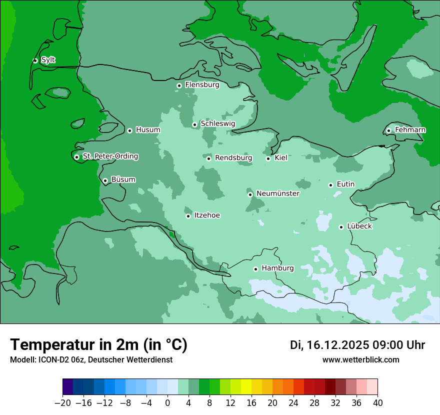 Modellkarten Temperatur