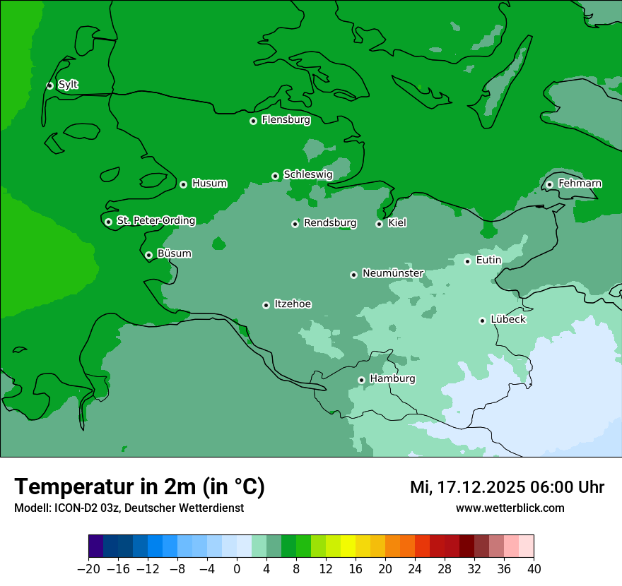 Modellkarten Temperatur