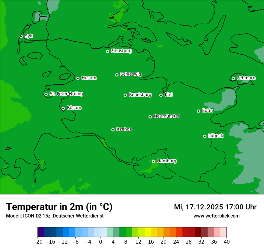Modellkarten Temperatur