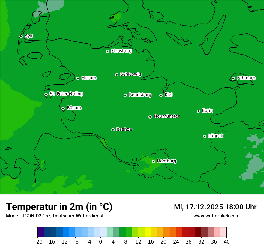 Modellkarten Temperatur