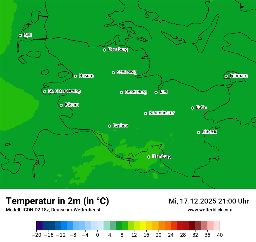 Modellkarten Temperatur