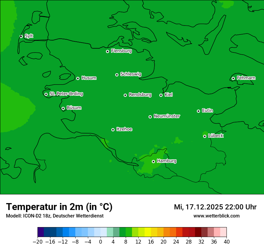 Modellkarten Temperatur