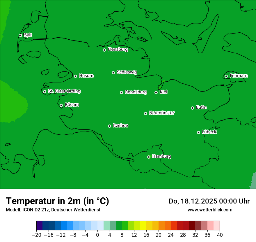 Modellkarten Temperatur