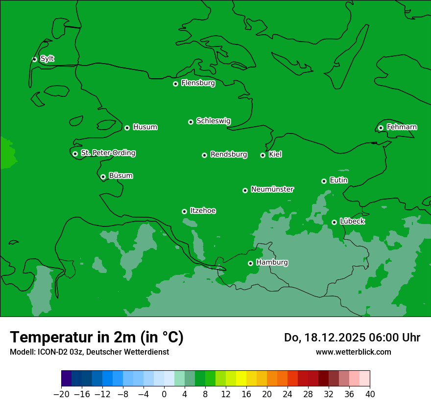 Modellkarten Temperatur