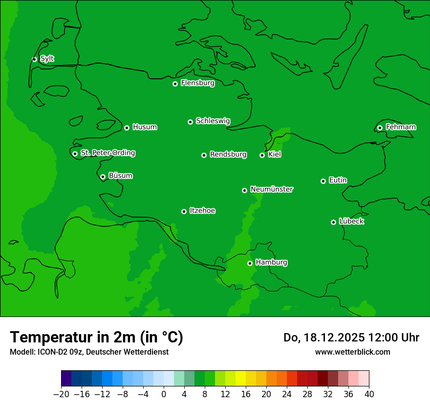 Modellkarten Temperatur