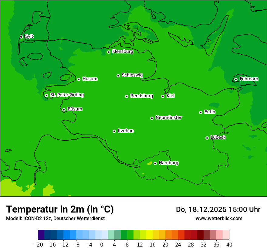Modellkarten Temperatur