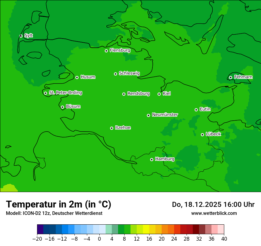 Modellkarten Temperatur