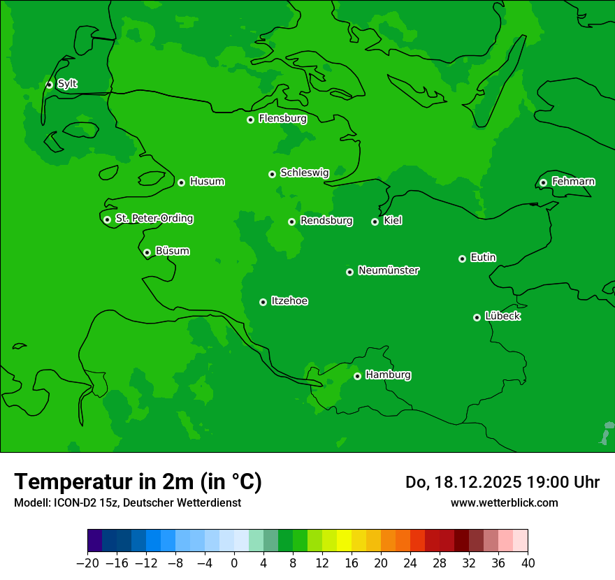 Modellkarten Temperatur