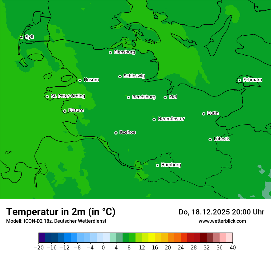 Modellkarten Temperatur