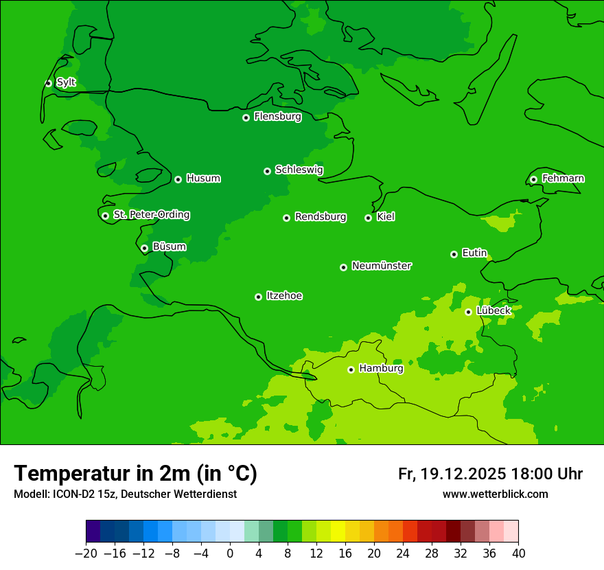 Modellkarten Temperatur