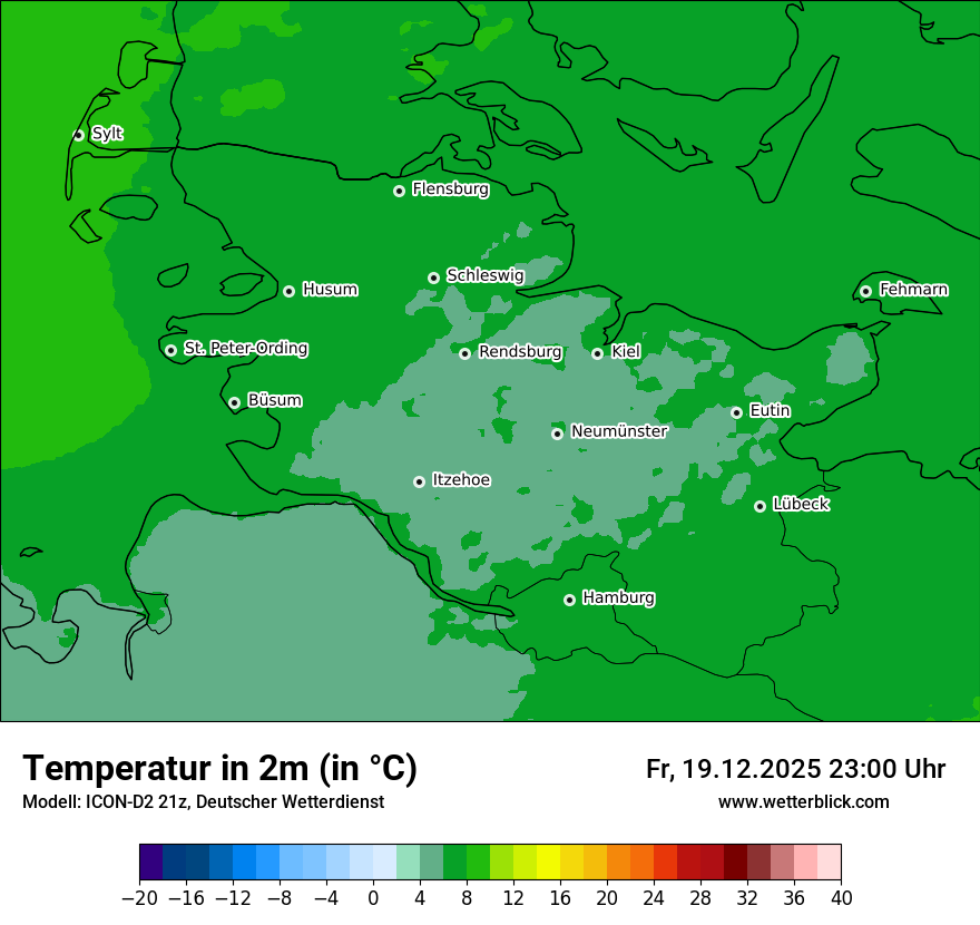 Modellkarten Temperatur