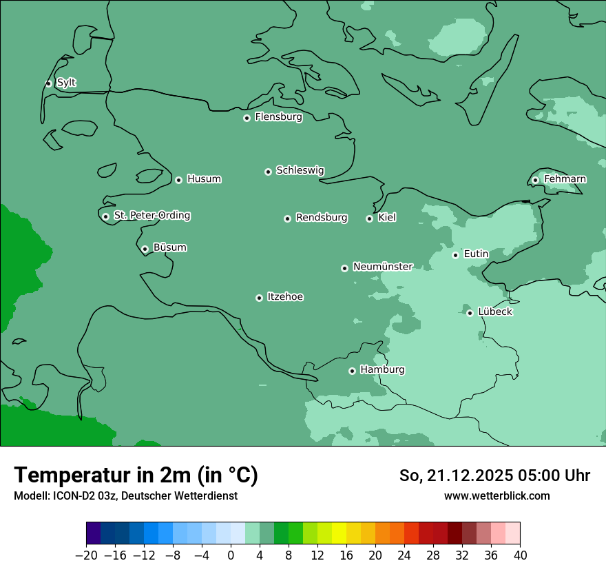 Modellkarten Temperatur