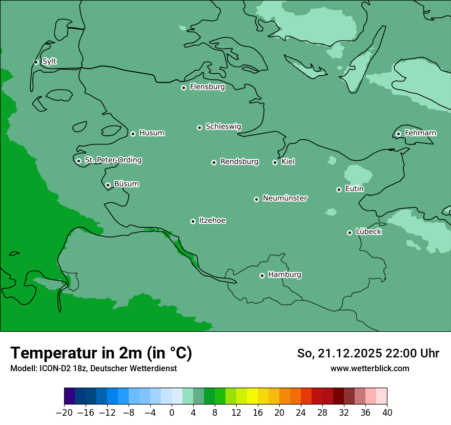 Modellkarten Temperatur