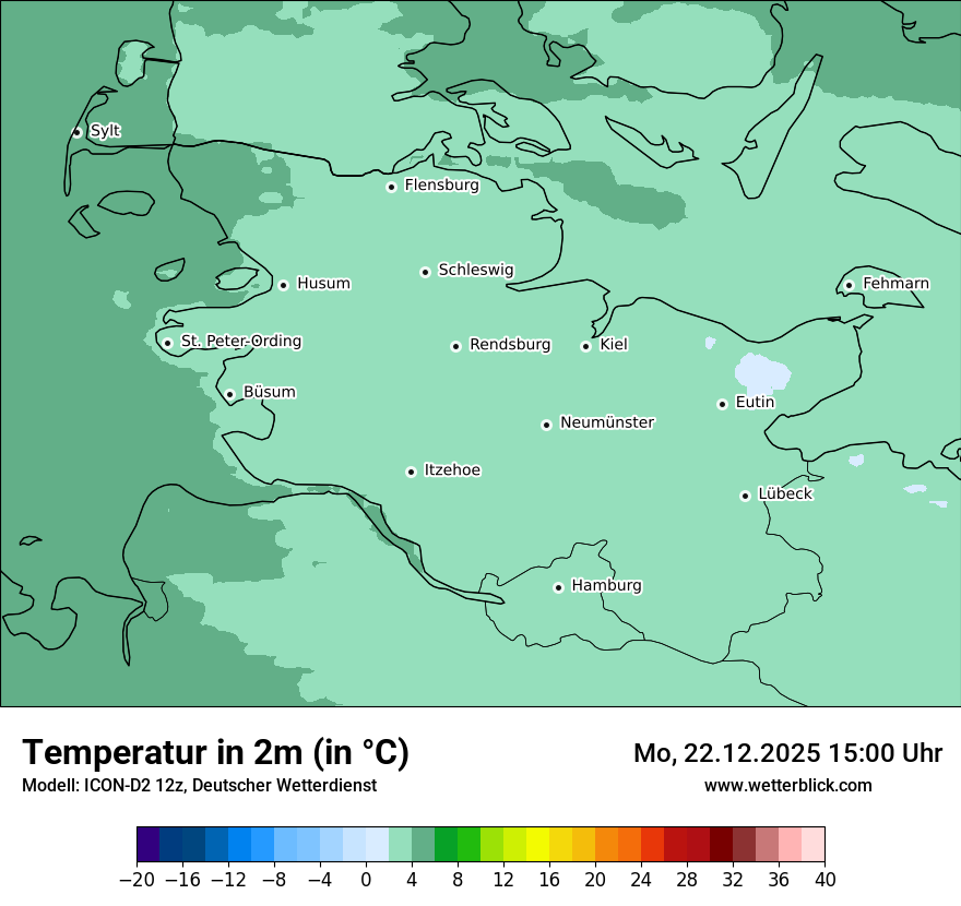 Modellkarten Temperatur
