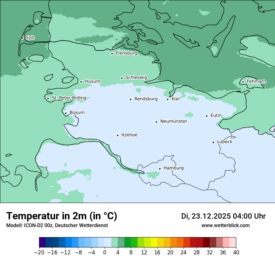 Modellkarten Temperatur