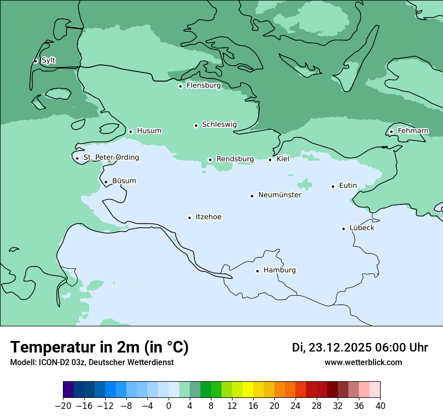 Modellkarten Temperatur