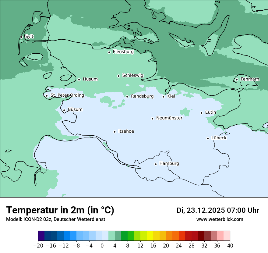 Modellkarten Temperatur