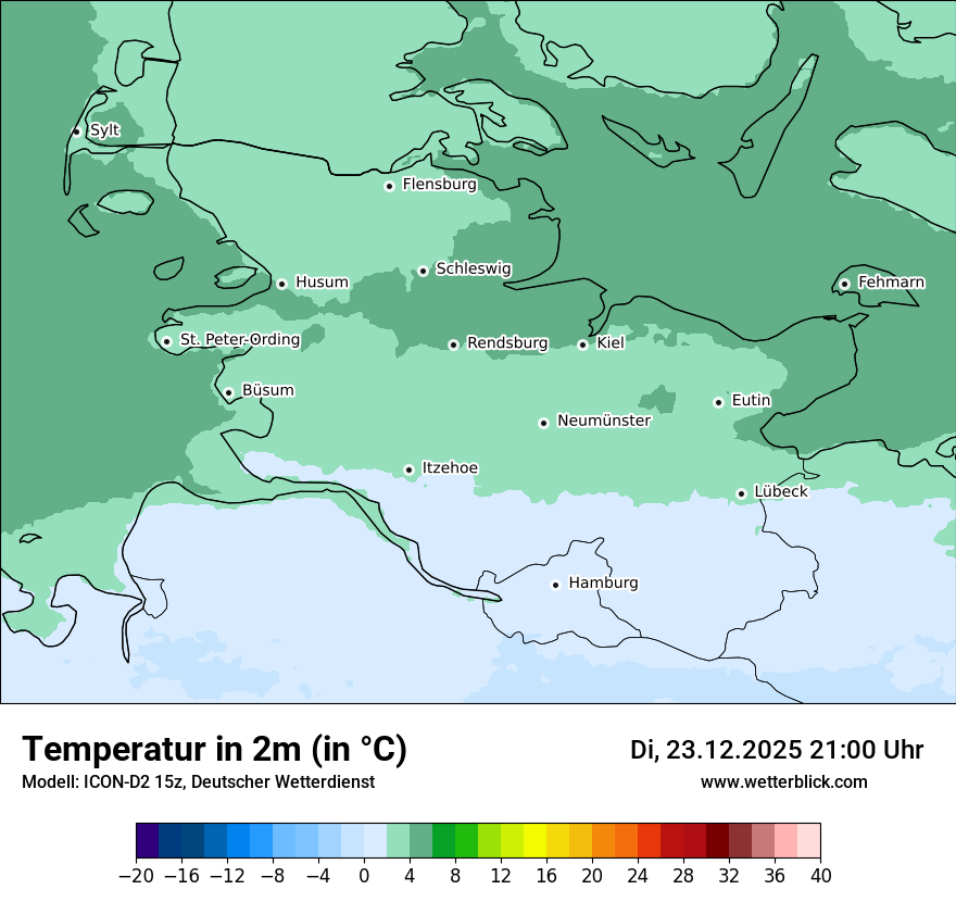 Modellkarten Temperatur