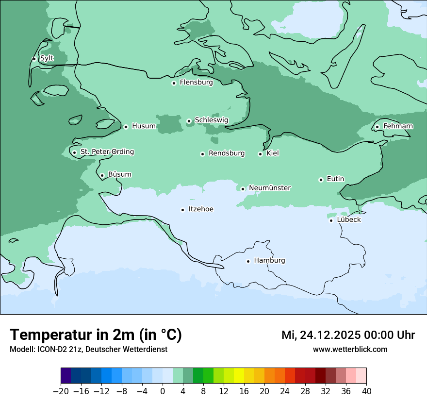 Modellkarten Temperatur