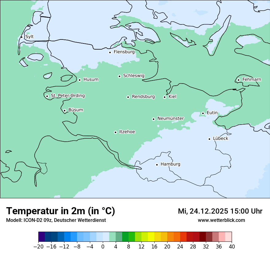 Modellkarten Temperatur