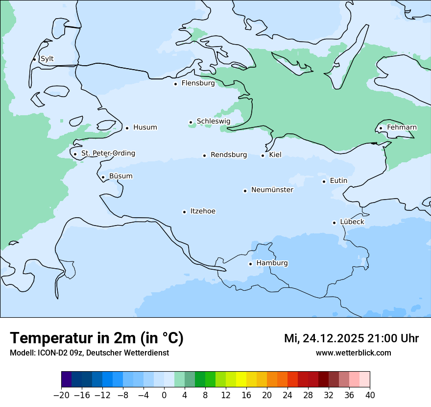 Modellkarten Temperatur