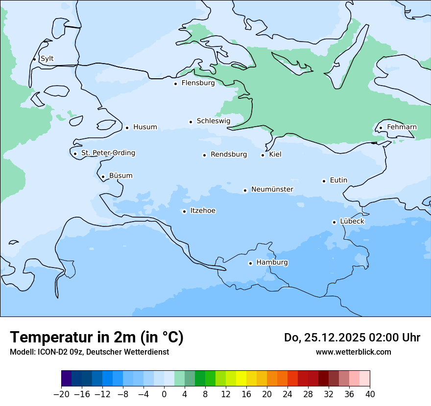 Modellkarten Temperatur